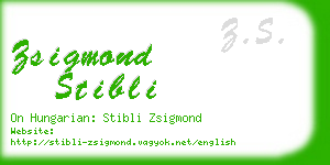 zsigmond stibli business card